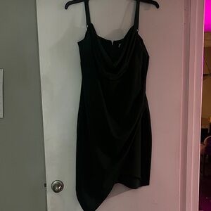 Emerald Sundae Asymmetrical Dress - Emerald Green